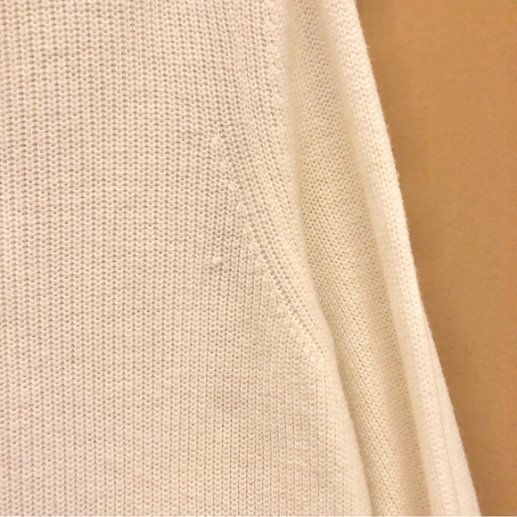 Chico’s Zenergy Cashmere Directional Laceup‎ Tunic Sweater Ecru White 1 - Picture 4 of 8